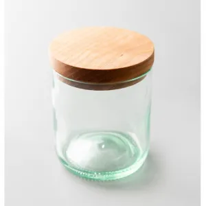 Банка Re-Sb-07 серия Re (Recycle) 250мл D8см H9,5см, с крышкой, стекло/ясень, цвет бесцветный – купить по цене завода