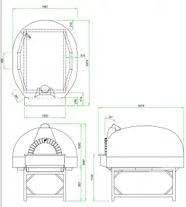 Печь для пиццы Valoriani Vesuvio Igloo 120*160 дровяная с подом 120*160 см – купить в Москве по цене завода