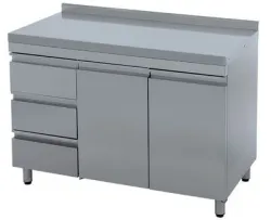 Купить стол технологический с ящиками ст-с-1-1200.600-02-р-3л (ст-3/1200/600) – цена от завода, доставка до двери | RuOborudovanie.ru