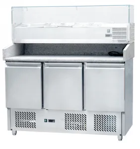 Стол для пиццы Koreco S903PZ (+5/+10) гранит.столеш., 3дв, GN1/1 – купить в Москве по цене завода