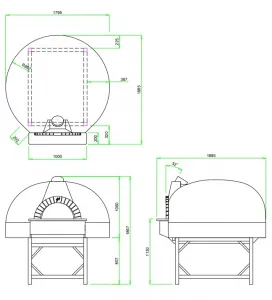 Печь для пиццы Valoriani Vesuvio Igloo 140 дровяная с подом 140 см – купить в Москве по цене завода