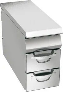 Стенд закрытый шириной 40 см с 4 ящиками для GN1/1*100 мм, линия Omega Angelo Po 04WPN4C – купить в Москве по цене завода