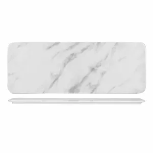 Блюдо сервировочное прямоугольное 37,6Х14СМ, Textured Prints, цвет Marble Grey Mgyrst1 – купить по цене завода