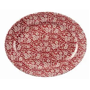 Блюдо овальное 36,5Х29,3СМ Vintage Prints, цвет Cranberry Victorian Calico Cacrd141 – купить по цене завода