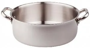 Кастрюля низкая нержавеющая сталь без крышки 20Х13СМ 4л Pentole Agnelli 3104E20 – купить в Москве по цене завода