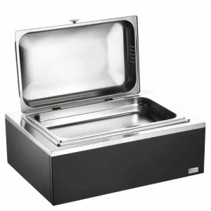 Мармит Pintinox 5113F555 венге настол. 1*GN1/1 (чафиндиш) подогрев, с фикс.крышки, на дер.подстав.венге – купить в Москве по цене завода