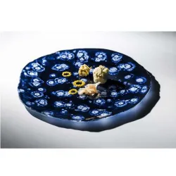 Купить блюдо презентационное стеклянное "индиго" d30см, цвет синий, indigo xglas-0301 – цена от завода, доставка до двери | RuOborudovanie.ru
