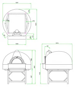 Печь для пиццы Valoriani Vesuvio Igloo 120 дровяная с подом 120 см – купить в Москве по цене завода