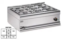 Купить мармит настольный 2*gn1/2 + 2*gn1/4 + 3*gn1/6 lincat bm7bwfl в Москве – цена завода, доставка до двери | RuOborudovanie.ru