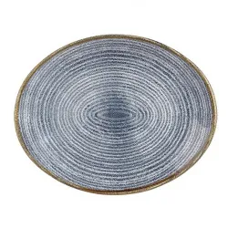 Купить блюдо овальное 31,7х25,5см, без борта, цвет slate blue, studio prints spsbop121 – цена от завода, доставка до двери | RuOborudovanie.ru