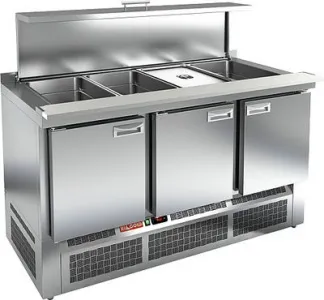 Стол для салатов Hicold SLE3-111GN с крышкой (+2+10), 3 дв, 1485х700х850мм, ниж.агрег. – купить в Москве по цене завода