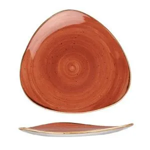 Тарелка мелкая треугольная 19,2СМ, без борта, Stonecast, цвет Spiced Orange Ssostr71 – купить по цене завода