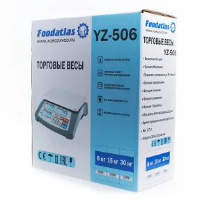 Весы торговые Foodatlas YZ-506 30кг/1гр – купить в Москве по цене завода