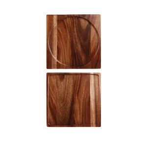 Блюдо деревянное 33,5Х33,5СМ, двухстороннее, Buffet Wood Zcawpb121 – купить по цене завода
