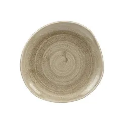Купить тарелка мелкая "волна" 18,6см, без борта, stonecast patina, цвет antique taupe paatog71 – цена от завода, доставка до двери | RuOborudovanie.ru