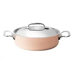 Купить кастрюля медная 3,0л d24см h7,5см, с крышкой и ручками из нержавеющей стали 6441.24 в Москве – цена завода, доставка до двери | RuOborudovanie.ru