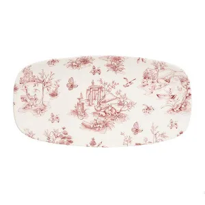 Блюдо прямоугольное Chefs 29,8Х15,3СМ, без борта, Vintage Prints, цвет Cranberry Toile Tocxo111 – купить по цене завода