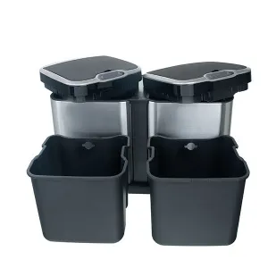 Ведро для раздельного сбора мусора, сенсорное, 2 емкости, FoodAtlas JAH-8520, 14л (7+7) – купить в Москве по цене завода