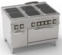 Купить плита 6 конфорочная 900 серии tecnoinox pf12e9 316039 в Москве – цена завода, доставка до двери | RuOborudovanie.ru