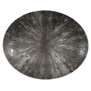 Блюдо овальное 31,7Х25,5СМ, без борта, цвет Stone Quartz Black, Studio Prints Stqbop121 – купить по цене завода