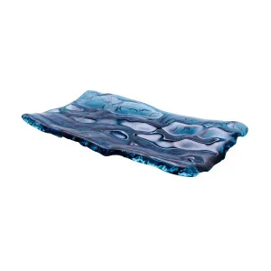 Блюдо презентационное стеклянное МОРЕ голубое 28Х15СМ, Mar-Blue Xglas-2815B – купить по цене завода