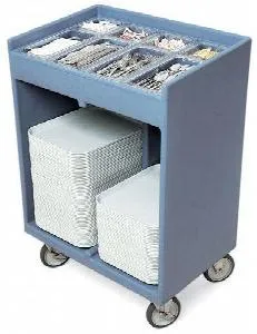 Тележка Cambro для подносов/стол приборов син-сер Tc1418 401 – купить в Москве по цене завода