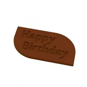 Форма для шок. "НАДПИСЬ "Happy Birthday" 68Х37ММ H2Мм, 10 ячеек, 8ГР, п/э 23024 – купить в Москве по цене завода