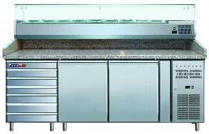 Стол холодильный Cooleq PZ2610TN-VRX380 гранит для пиццы на 428л, витрина (+2...+8) 7ящ/2дв. – купить в Москве по цене завода