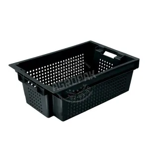 Ящик овощной 600х400х200мм, конусный, объем 32л, п/э, цвет черный Ok 600.400.200-02 – купить по цене завода
