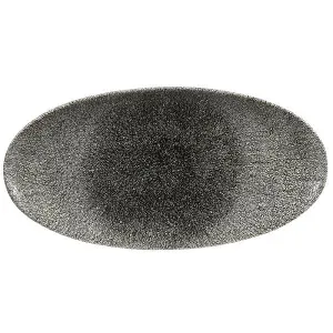 Блюдо овальное Chefs 34,7Х17,3СМ, без борта, цвет Raku Quartz Black, Studio Prints Rkbqov351 – купить по цене завода
