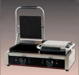 Гриль контактный Kocateq GH813EC 2-х секц. с верхн.ребристыми и нижн.плоскими пластинами – купить в Москве по цене завода