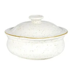 Купить горшок для запекания 0,43л d14см, с крышкой, stonecast, цвет barley white swhslspt1 – цена от завода, доставка до двери | RuOborudovanie.ru