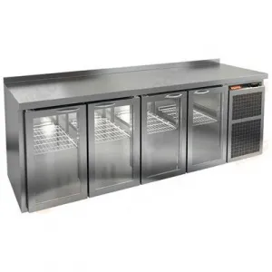 Стол охлаждаемый Hicold BNG 1111 BR2 HT (+2+10), 4 cтекл.двери, увелич.объема, на низ.ножках – купить по цене завода