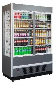Горка холодильная Polair Cube 980-07 Mg Plug-In серая, с боковинами (стеклопакет), стекл.двери Х1 – купить в Москве по цене завода
