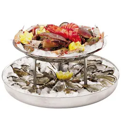 Купить блюдо для морепродуктов 2-ярусное d45-36см h26см, нерж.сталь/алюминий 41591-90 – цена от завода, доставка до двери | RuOborudovanie.ru