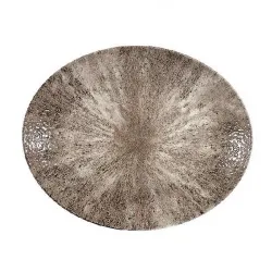 Купить блюдо овальное 27х22,9см, без борта, цвет stone zircon brown, studio prints stzbop581 – цена от завода, доставка до двери | RuOborudovanie.ru