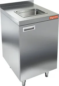 Модуль барный Hicold НБМСЗМ-4/7Б закрыт. с бортом, с мойкой (325х265х150), 400х700х850мм – купить в Москве по цене завода