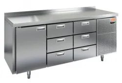 Купить стол охлаждаемый hicold gn 133/bt (-10-18), 1 дверь, 6 ящиков, 1835х700х850 – цена от завода, доставка до двери | RuOborudovanie.ru