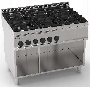 Плита 6 конфорочная 700 серии Tecnoinox Pc105G7A 613037 газ – купить в Москве по цене завода