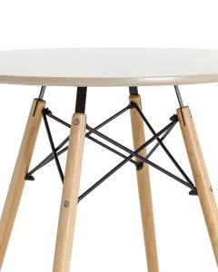 Стол обеденный Eames D-800 мм, 4 ножки Бежевый обеденный нераздвижной – купить в Москве по цене завода