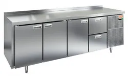 Купить стол охлаждаемый hicold sn 1112/tn (-2+10), 3 двери, 2 ящ, 2280х600х850 – цена от завода, доставка до двери | RuOborudovanie.ru