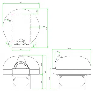Печь для пиццы Valoriani Vesuvio Igloo 160 дровяная с подом 160 см – купить в Москве по цене завода