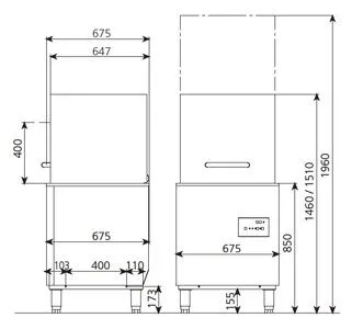 Посудомоечная машина Kocateq KOMEC-H500 купольная с дозат.ополаск, без дозат.моющ.средств – купить в Москве по цене завода