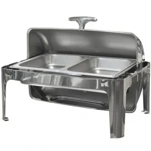 Чафинг-диш ERGO FQ-CD-190-2 на 2 гастроемкости GN 1/2 с роликовой крышкой – купить в Москве по цене завода