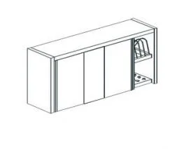 Купить полка-шкаф apach chef line lcw106ddsd настенная закрытая – цена от завода, доставка до двери | RuOborudovanie.ru