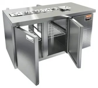 Стол для салатов Hicold SL2-11GN без крышки (+2/+10) 350л, 2дв. 1390х700х850мм – купить в Москве по цене завода