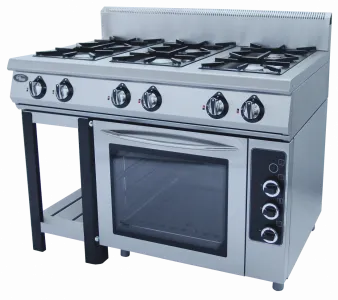 Плита газовая 6-ти горелочная Grill Master Ф6ПДГ/800(г) с духовкой - полностью газовая духовка, – купить в Москве по цене завода