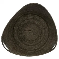 Купить тарелка мелкая треугольная 31,1см, без борта, stonecast patina, цвет iron black paibtr121 – цена от завода, доставка до двери | RuOborudovanie.ru