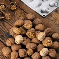 Купить форма силиконовая "gourmand орех грецкий" 38х28мм h16мм, 8мл, 18 ячеек gg015s – цена от завода, доставка до двери | RuOborudovanie.ru