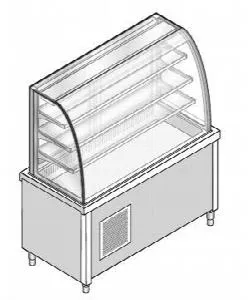 Прилавок-витрина холодильная с охл. Ванной на открытом шкафу Emainox 8Vtr3Rvvg15 8045359 – купить в Москве по цене завода
